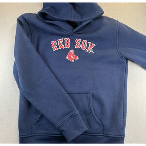 Red Sox Nike Team Hoodie Large Child's 16-18 Blue Team Colors Swoosh Logo MLB